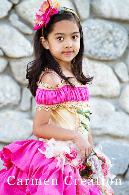 Royal Princess Dress w/Feathers