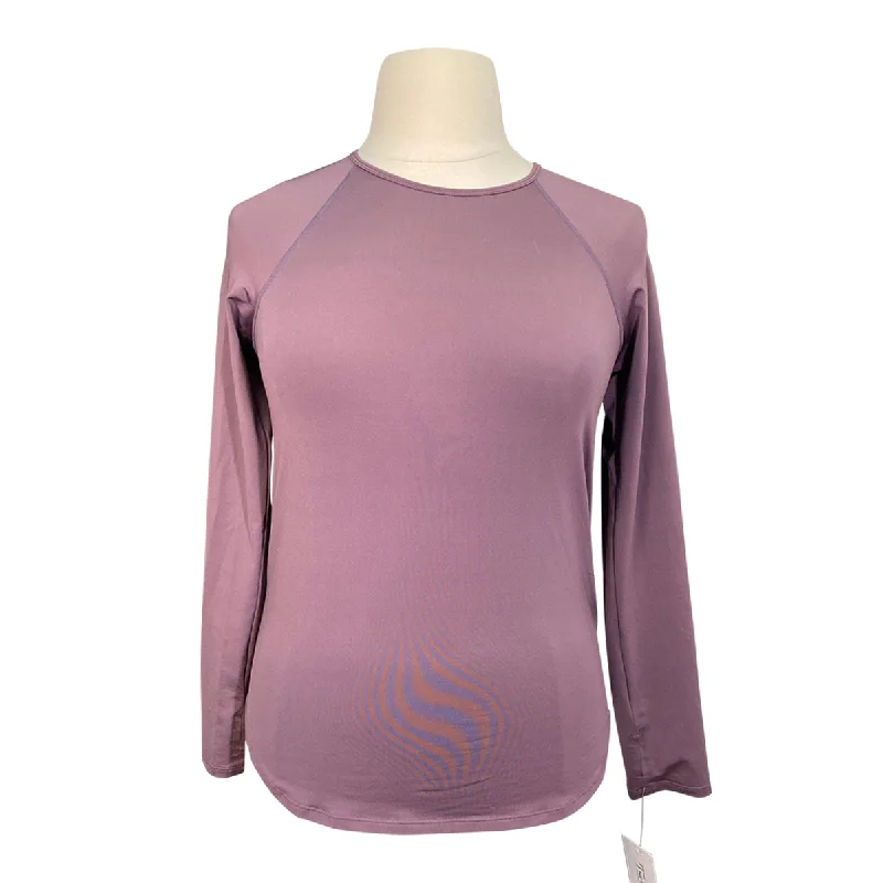 TKEQ Athletics 'Annelyse' Relaxed Pullover in Muted Purple - Women's Large Tapered Sleeve Pullover