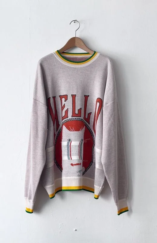 White Cat Hello Pullover Leg Sleeve Comfort