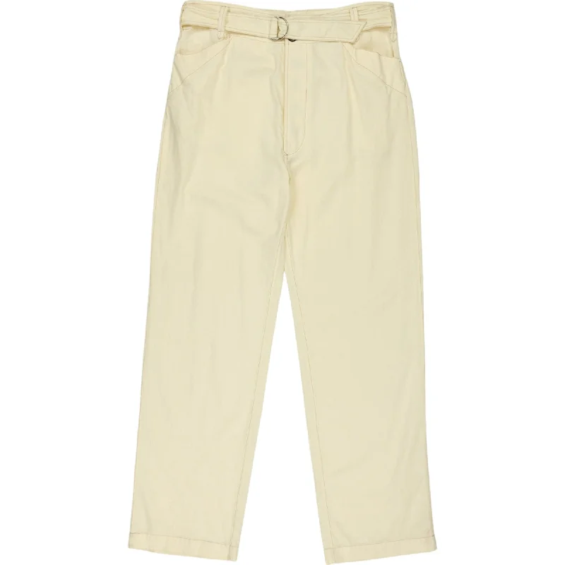 Soeur Cream Cotton Trousers Trousers chic fashionable