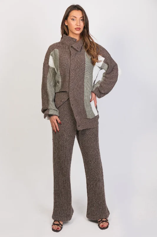 Ribbed Knit Trousers Trousers versatile functional