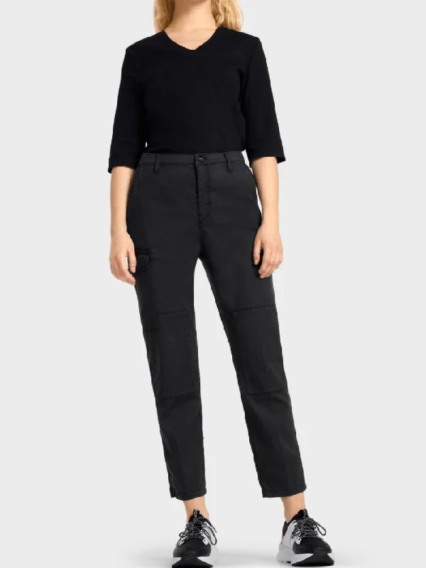 Marc Cain Pants Collection Black Cargo Trousers UP 81.02 W50 COL 900 Trousers fashionable chic
