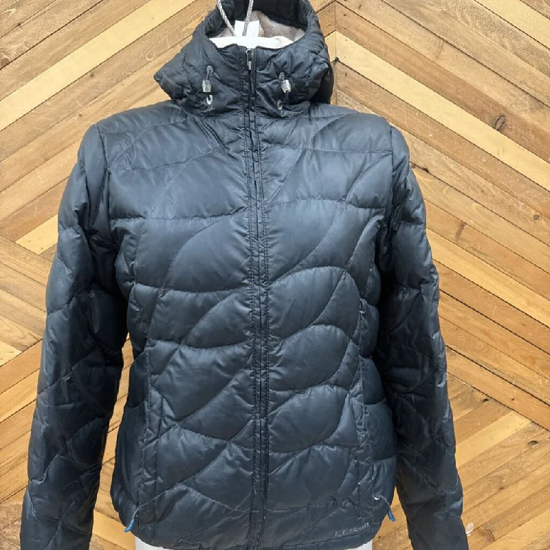 L.L. Bean - Women's Hooded Down Jacket - MSRP $239: Black-women-SM Trench Coat Raincoat Waterproof Jacket