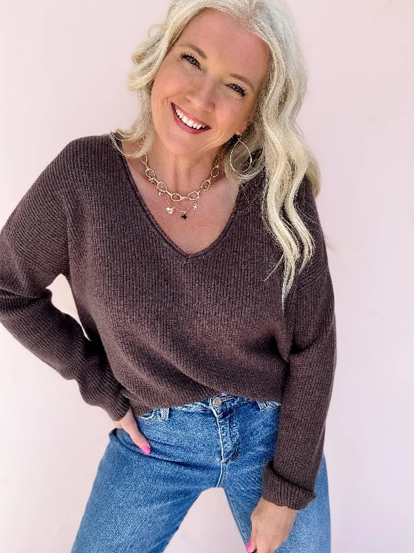 Smoky Cocoa Sweater Soft Cozy Warm