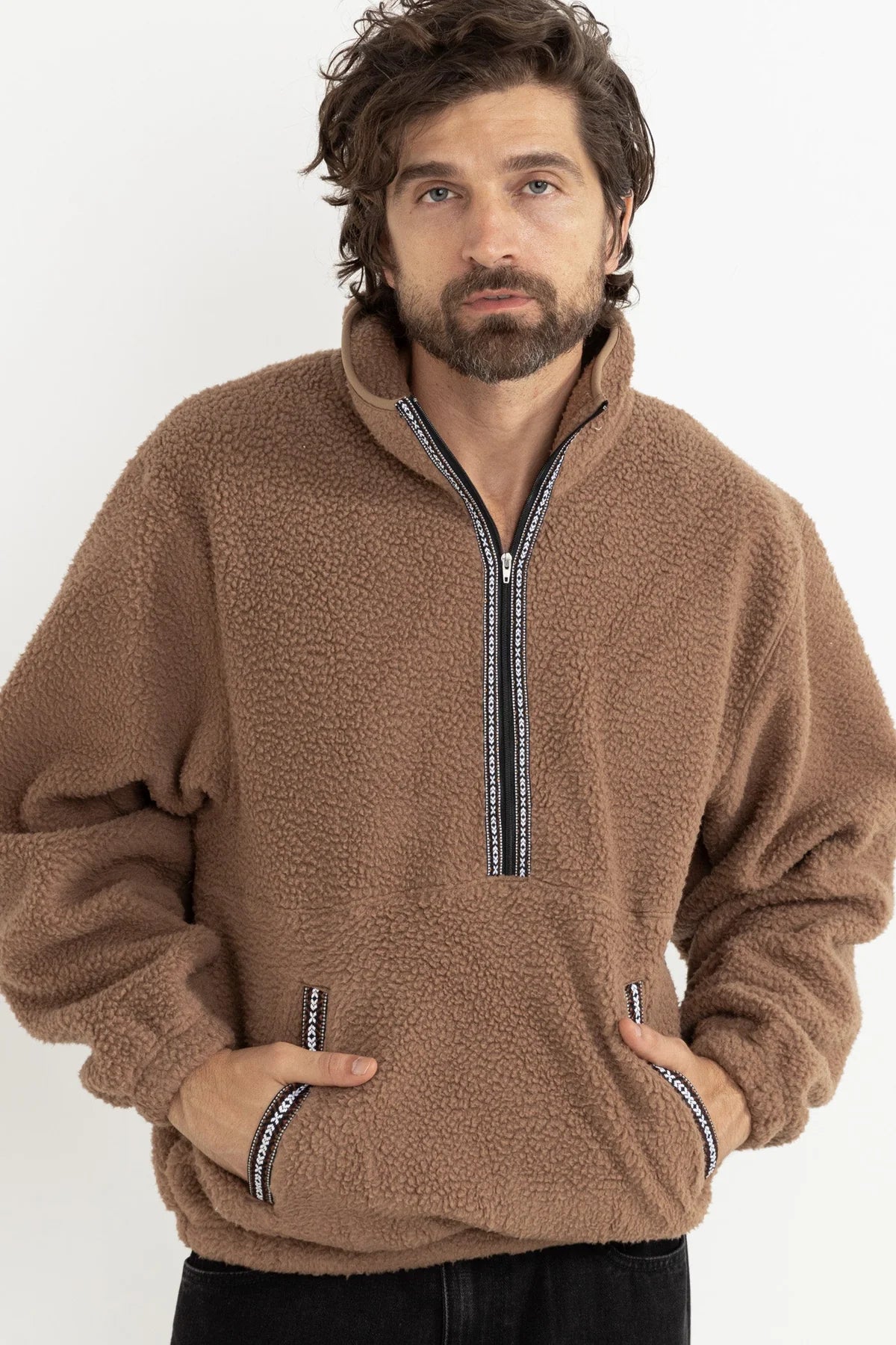 Sherpa Pullover Chai Turtleneck Warm Pullover