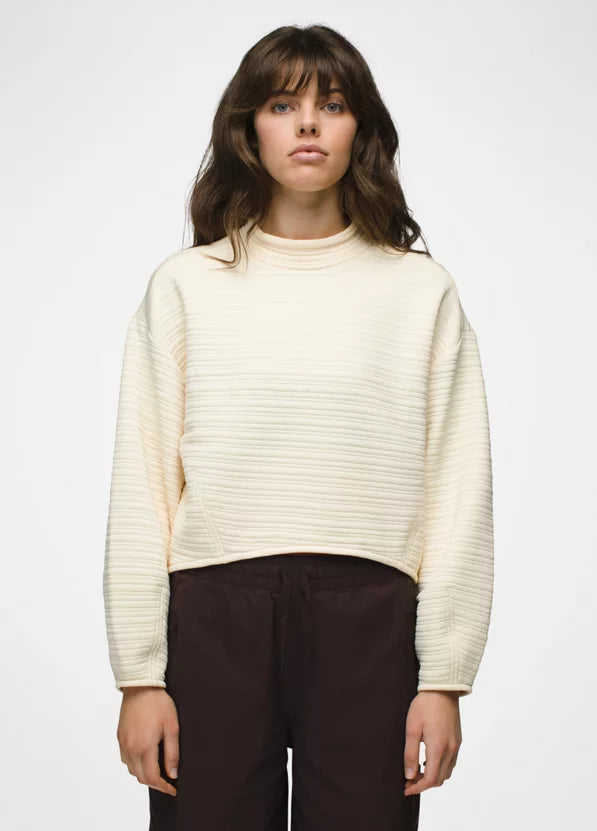 Send Off Pullover Sweet Cream Ruffle Neck Pullover