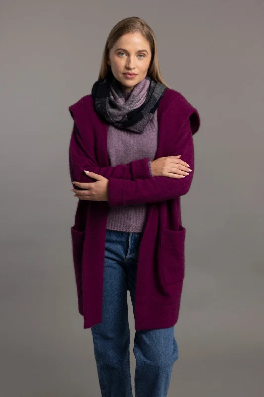 OVERSIZE HOODED JACKET 5013 Notch Collar Jacket Peter Pan Collar Jacket Cowl Neck Jacket