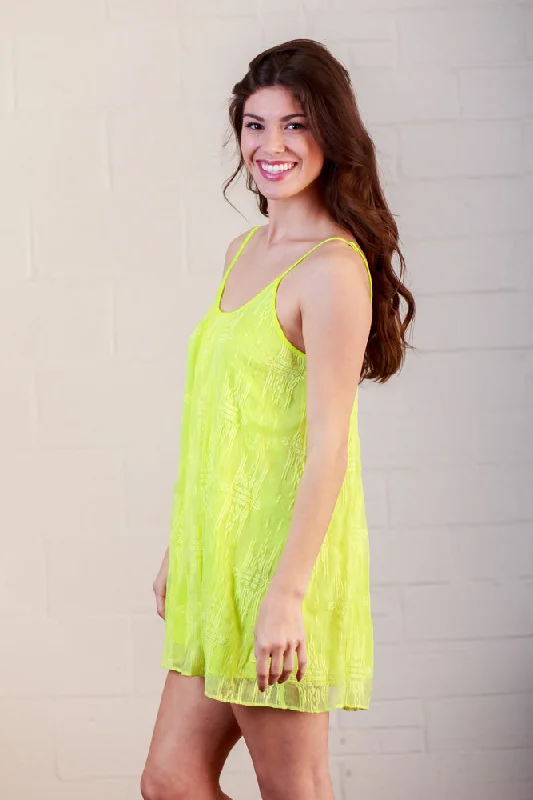 NEON SLIP DRESS