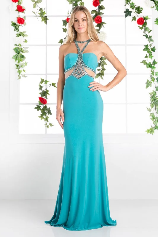 Beaded Stretch Knit Sheath Dress by Cinderella Divine -CP812