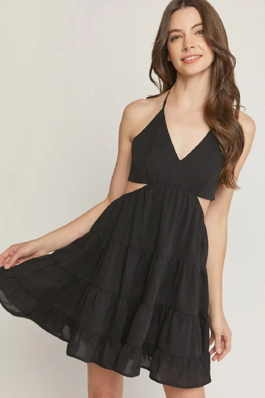 Summer Fun Cut Out Dress {Black}
