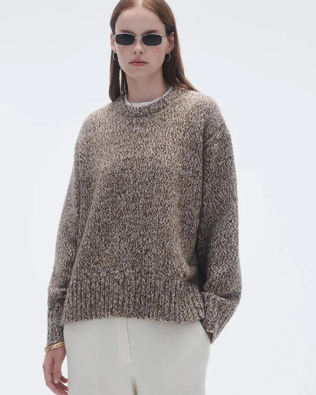 Cozy Crew Sweater in Dune Marl Nylon Fabric Polyester Fabric Spandex Fabric