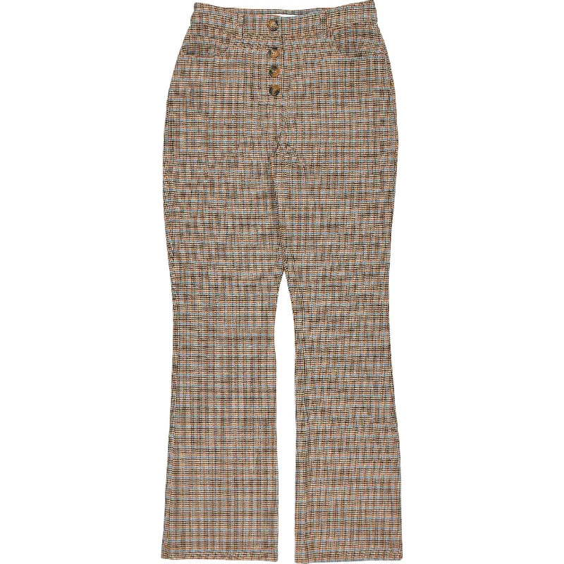 Omnes Brown Check Trousers Trousers Sale Discount