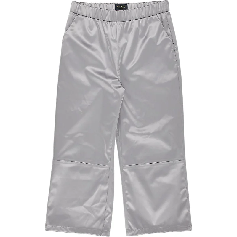 Wyse London Grey Satin Trousers Trousers Handmade Artisanal