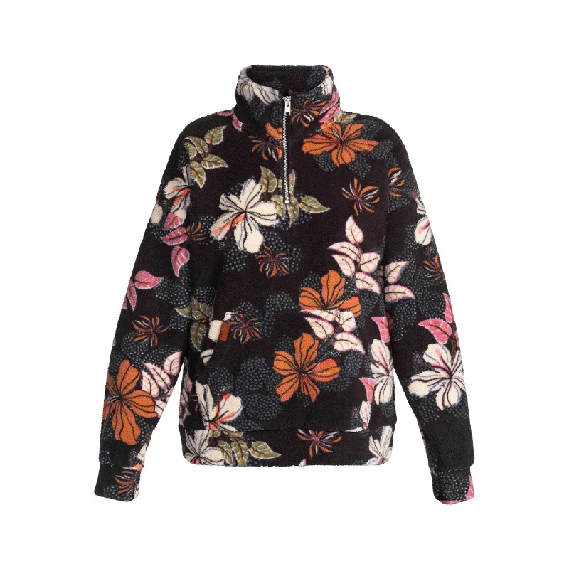 Roxy Live Out Loud Half Zip Polar Pullover Zipper Front Cardigan