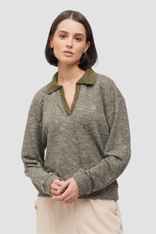 V-Neck Pullover Slim Sleeve Pullover