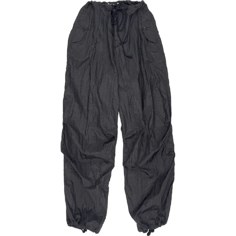 Motel Black Chute Parachute Trousers Trousers Summer Linen