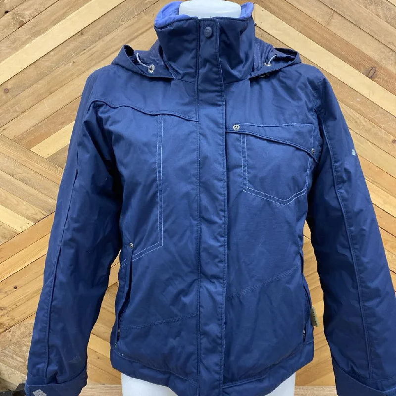 Columbia - Women's Winter Jacket: Navy -women-MD Stand-Up Collar Roll-Neck Collar Turtle Neck