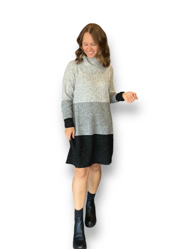 Cozy Chic Sweater Dress Real Fur Shearling Chenille