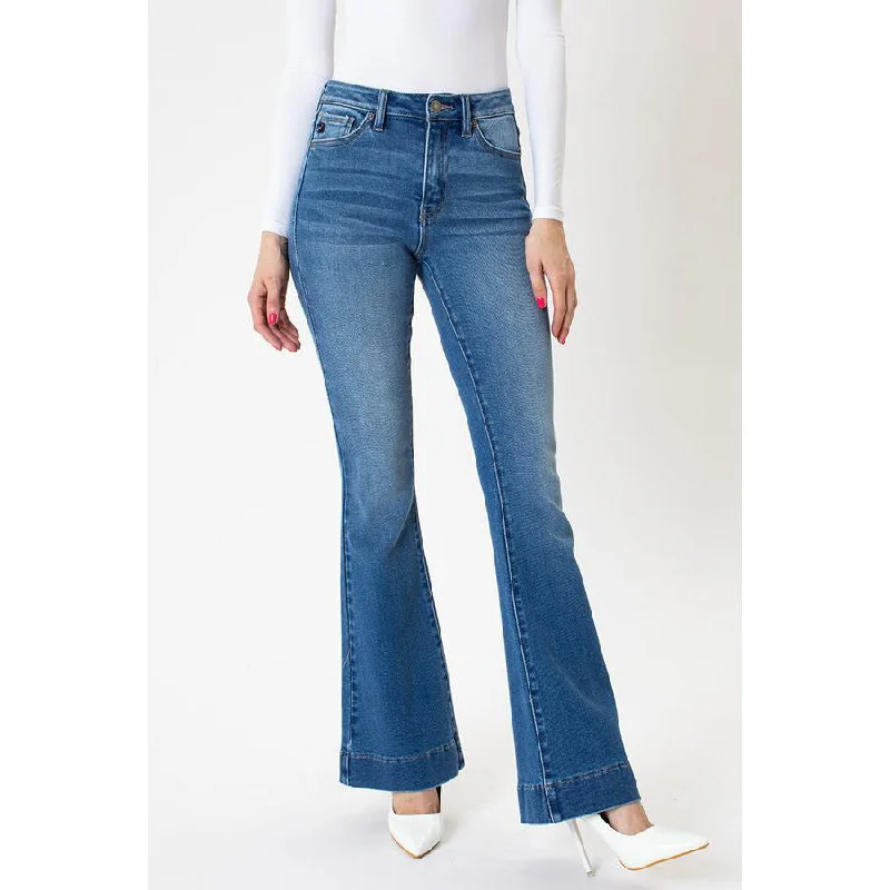 KanCan Roxanne High Rise Trouser Trousers Canvas Durable