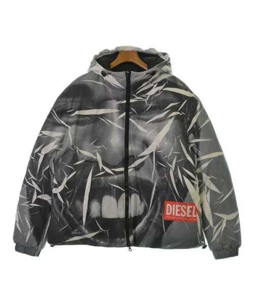 DIESEL Down jackets/Vests Notch Collar Peter Pan Collar Cowl Neck