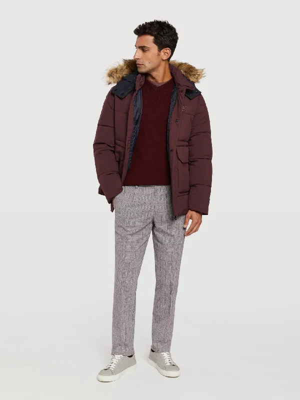 Slim fit garment dye prince of walles chino trousers Trousers Denim Blue
