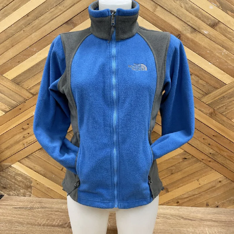 The North Face- Women's Fleece Zip Jacket- MSRP $120 : Blue/Grey-women-SM Tiered Jacket Buttoned Jacket Zippered Jacket