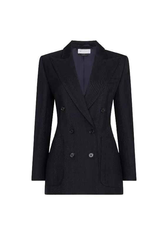 Bianca Jacket Hopsack Stand-Up Collar Roll-Neck Collar Turtle Neck