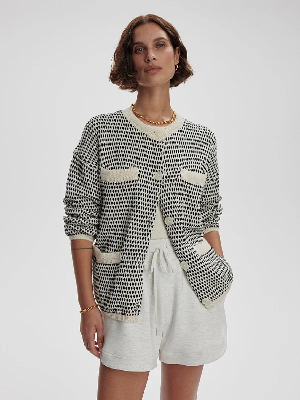 Tidewell Textured Knit Jacket - Birch Multi Wool Fabric Cashmere Fabric Tweed Fabric