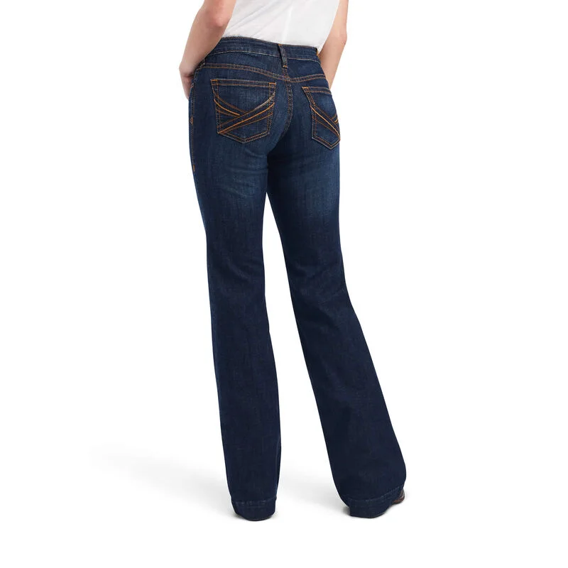 Ariat Rascal Mid Rise Lexie Wide Leg Trouser Jean Trousers Print Floral