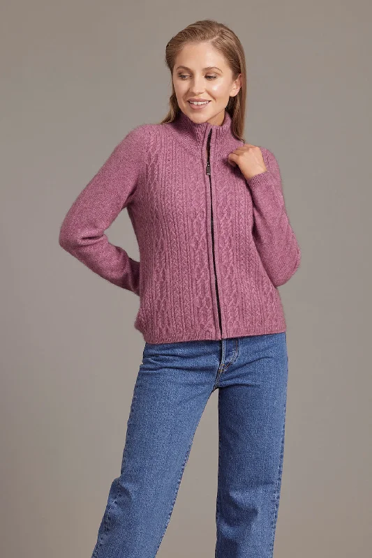 CABLE ZIP JACKET 5039 Tailored Jacket Straight Jacket A-Line Jacket