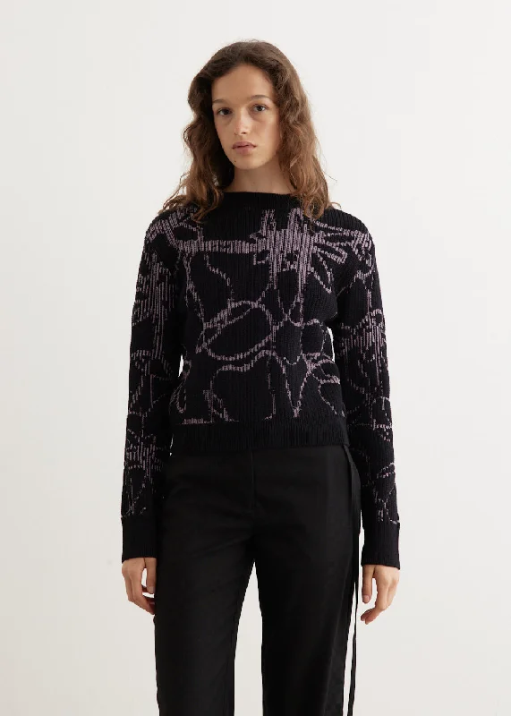 Analog Intarsia Crew Sweater Wool Sweater Cotton Sweater Cashmere Sweater