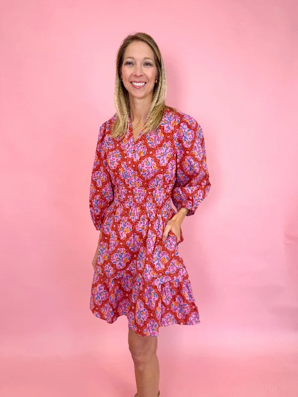Italian Nights Block Print Dress