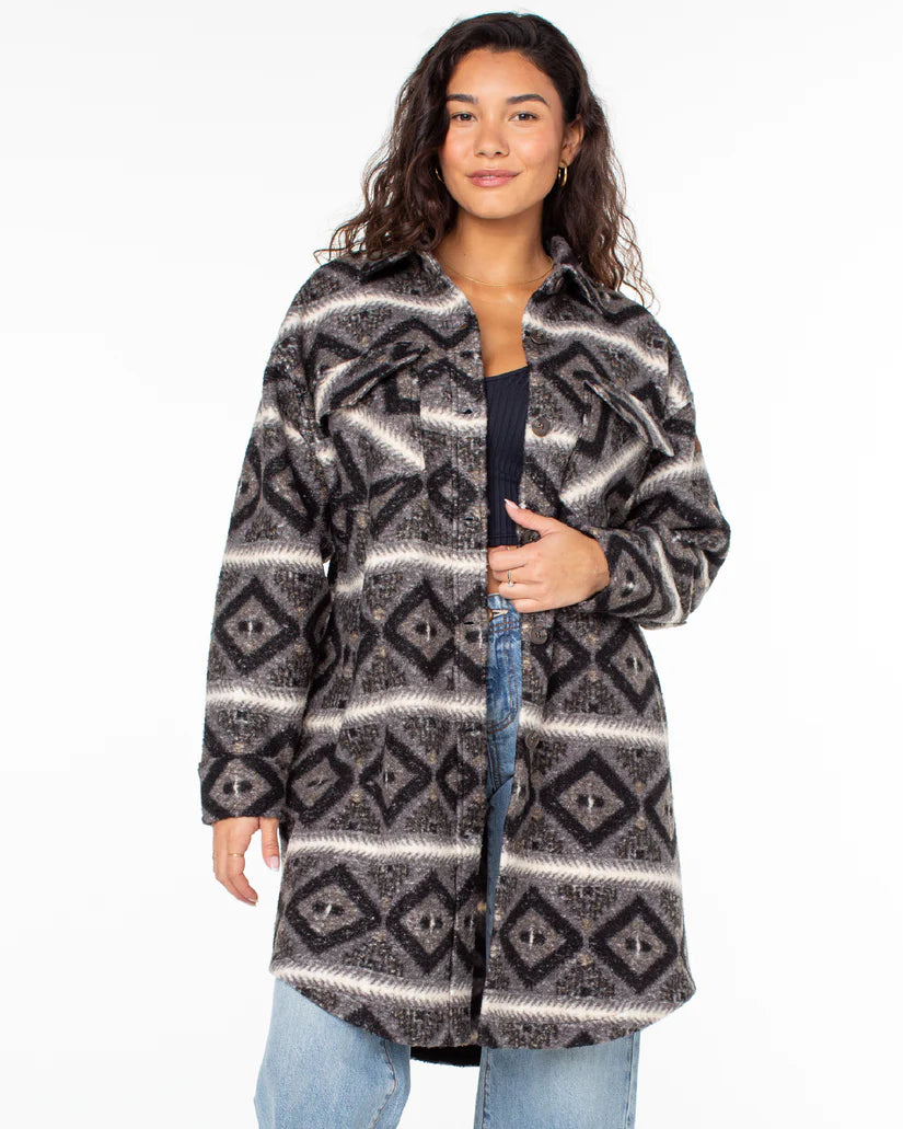 Walkabout Fleece Jacket Phantom Satin Jacket Silk Jacket Chiffon Jacket