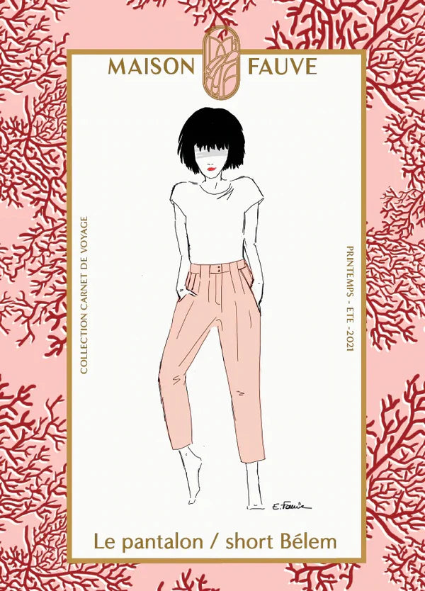 Belem Trousers/Shorts - Sewing Pattern | Maison Fauve Cropped Trousers Casual Linen