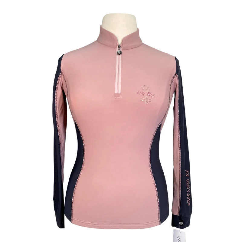 Fair Play Long Sleeve Pullover in Pink/Black - Women's XL Wrist Length Sleeve