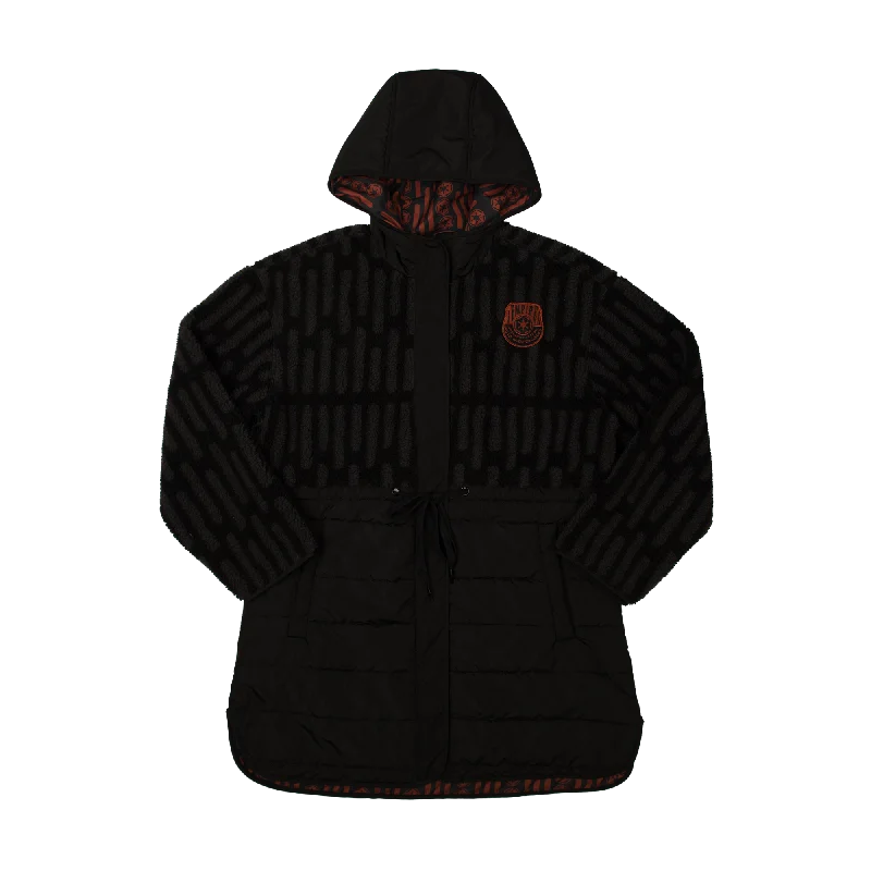 Imperial Sherpa Puffer Jacket Satin Jacket Silk Jacket Chiffon Jacket