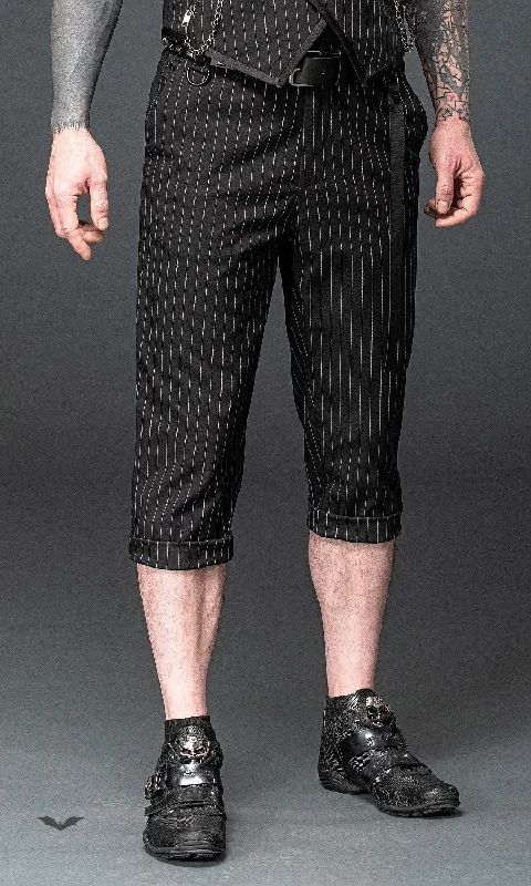 Queen of Darkness - Pinstripe trousers with removable strap Trousers Running Lightweight