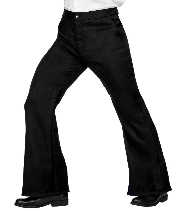 70's Groovy Disco Trousers Black Trousers Palazzo Wide Leg