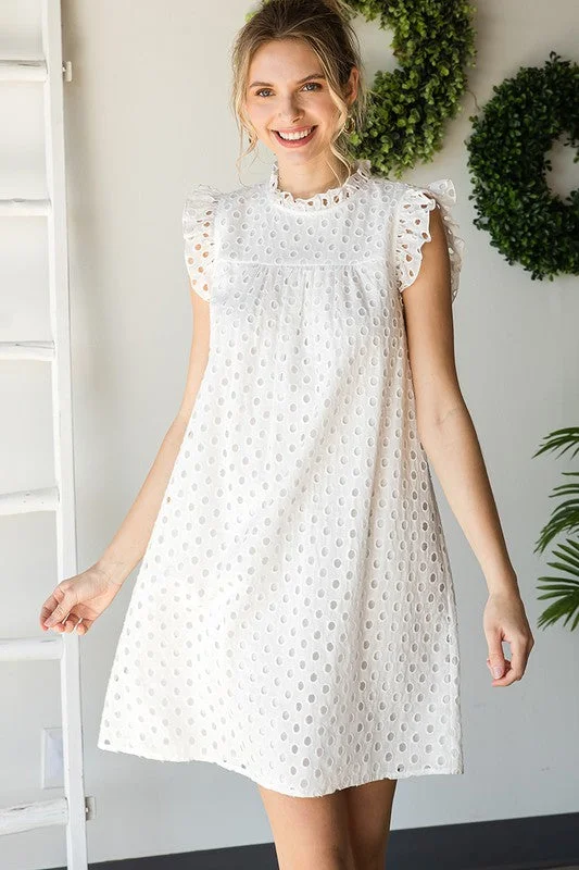 Eyelet Sun Dress {White}