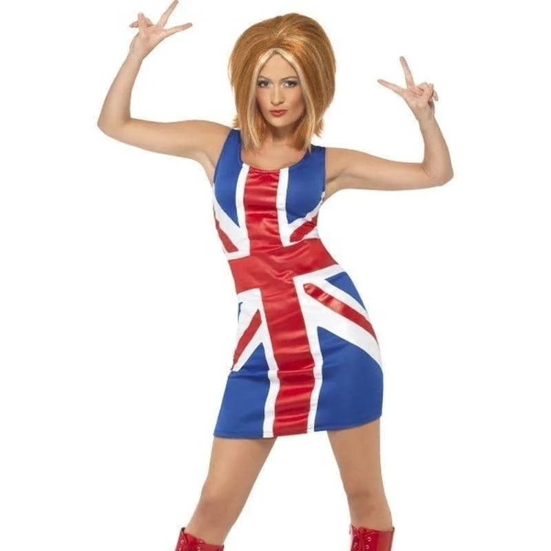 Ginger Power 1990s Union Jack Spice Girls Dress