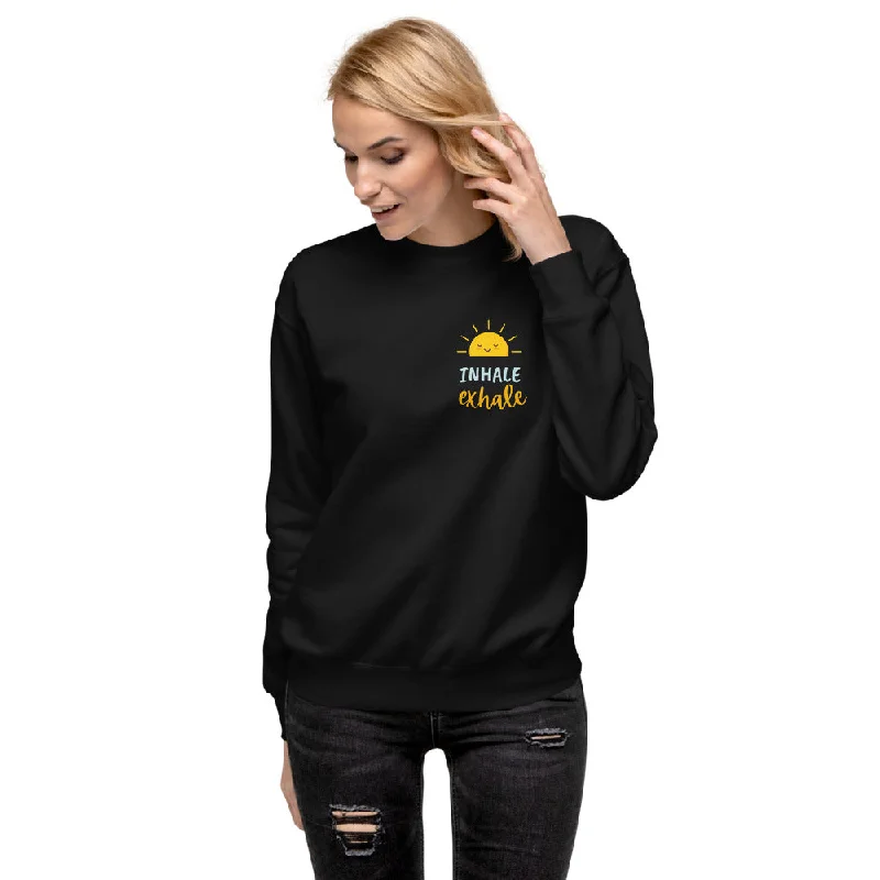 Inhale Exhale - Women's Fleece Pullover Sarouel Sleeve Pullover