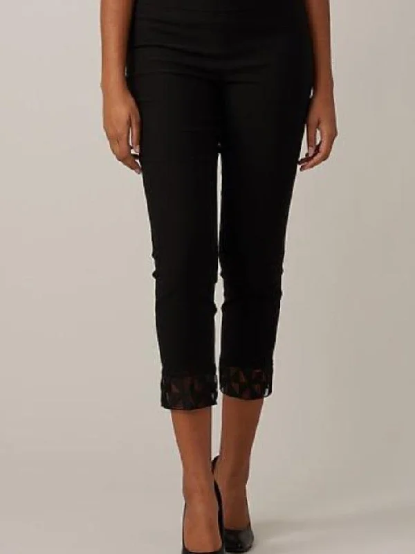 Joseph Ribkoff T Navy Trousers With Cut Out Hem Detail 221286 2166 Trousers Harem Relaxed Fit