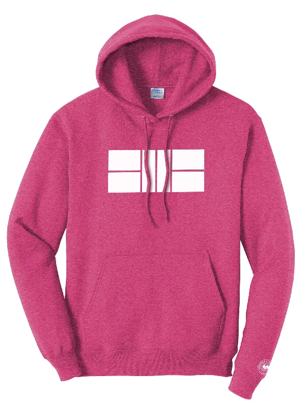 Pickleball Court - Fleece Pullover Hoodie Boyleg Sleeve Pullover