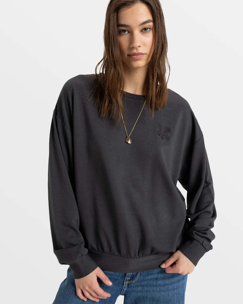 Surfing By Moonlight Pullover Sweatshirt Phantom Square Neck Pullover