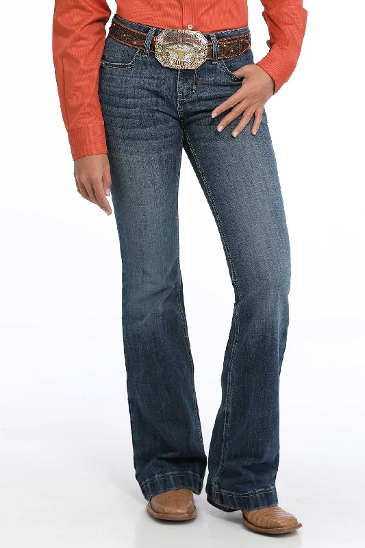 CINCH LYNDEN DARK STONE WASH TROUSER JEAN Trousers Leather Faux