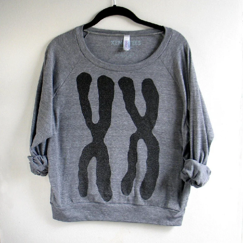 Womens XX Sweatshirt Pullover Notched Neck Pullover