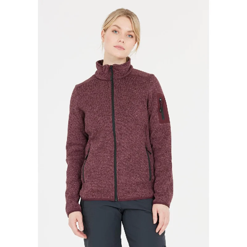 CMP WOMAN KNITTECH FLEECE JACKET - Burgundy-Antracite Chenille Fabric Brocade Fabric Lace Fabric