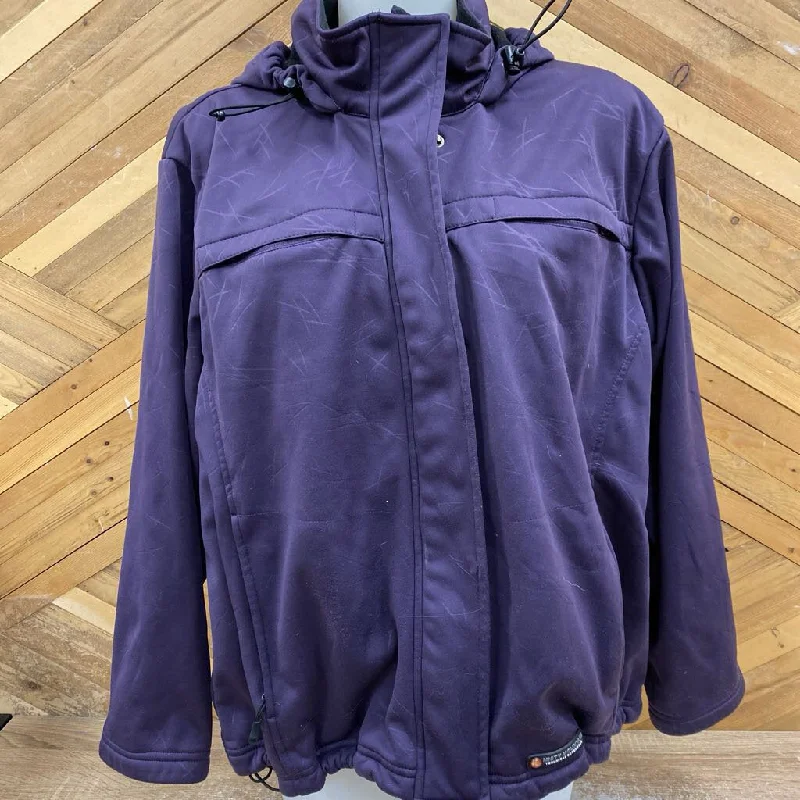 Misty Mountain - Women's Softshell Jacket : Purple-women-3XL Bomber Jacket Anorak Windbreaker