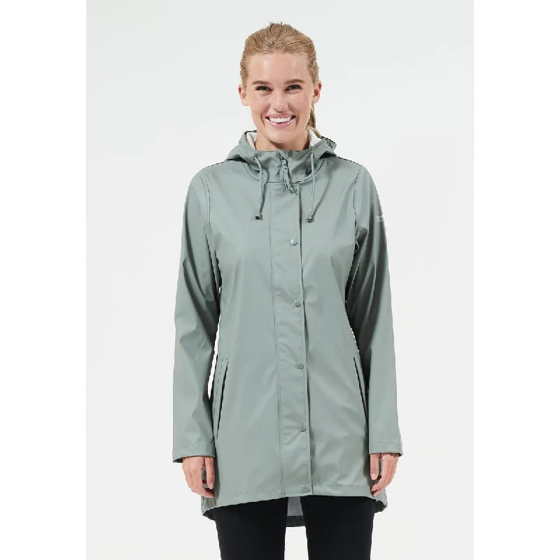 Petra W Rain jacket - Agave Green Zippered Jacket Buttoned Jacket Snapped Jacket