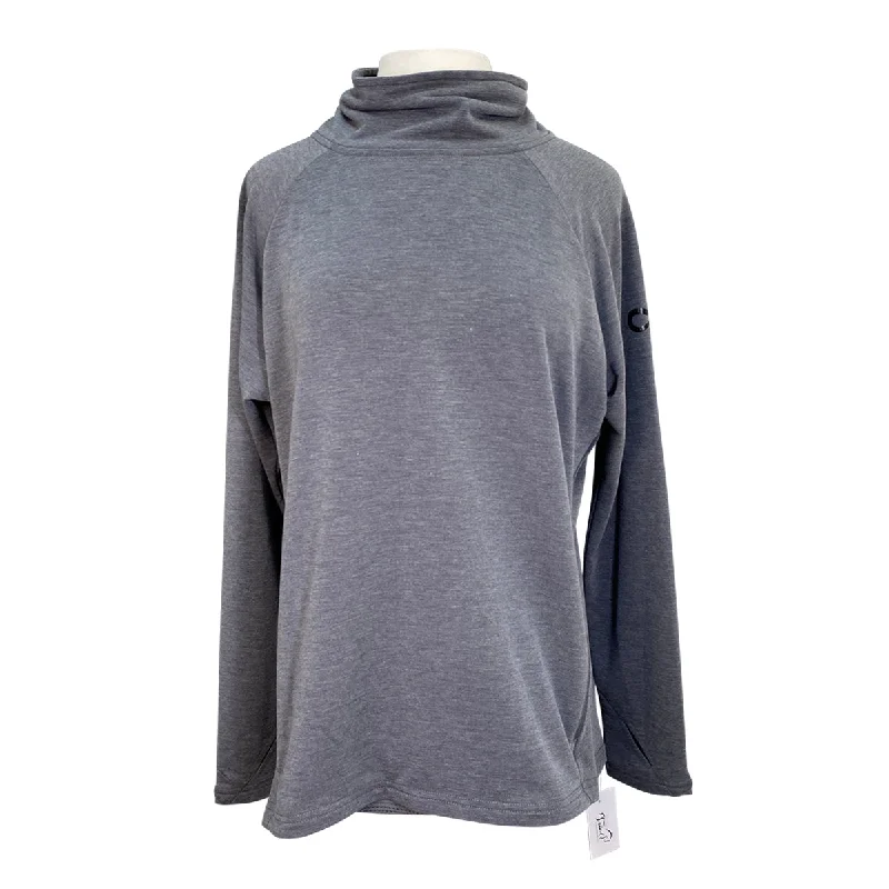 Dover Saddlery Wild Pullover in Grey - Women's Medium Asymmetrical Neck Pullover